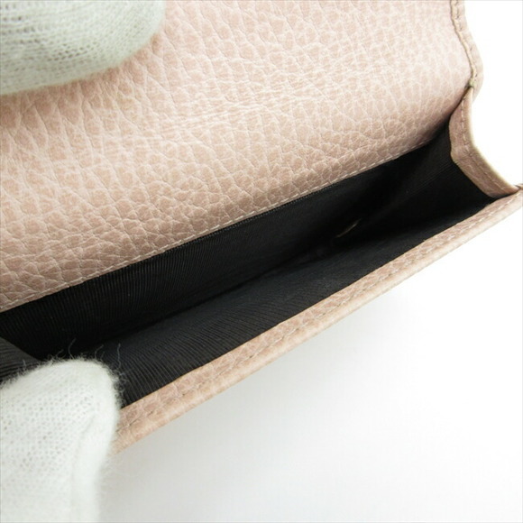 GUCCI Petit Marmont Card Case Holder Business Pink Leather - Picture 10 of 11